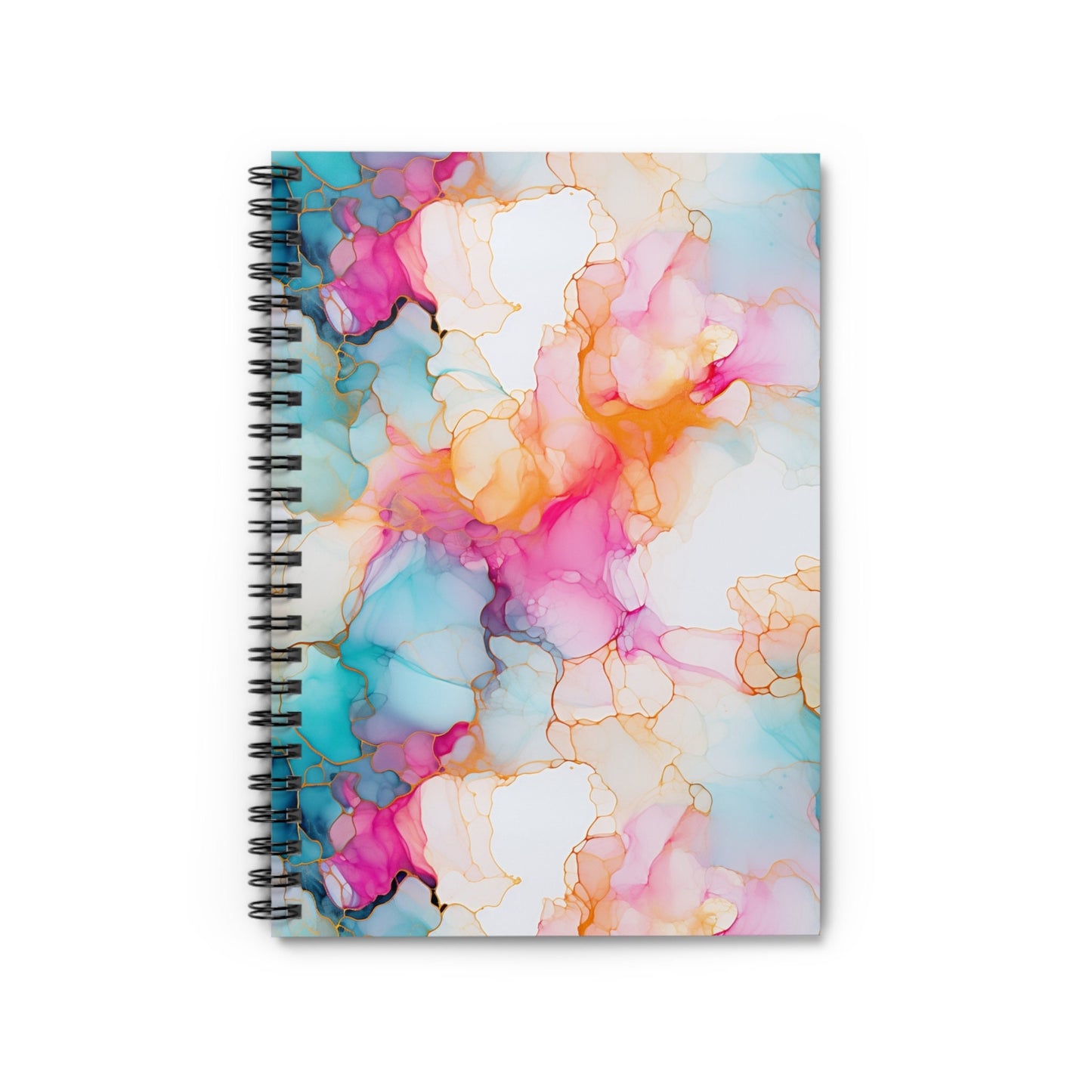 Alcohol Ink Spiral Notebook - Ruled Artistic Design - Original