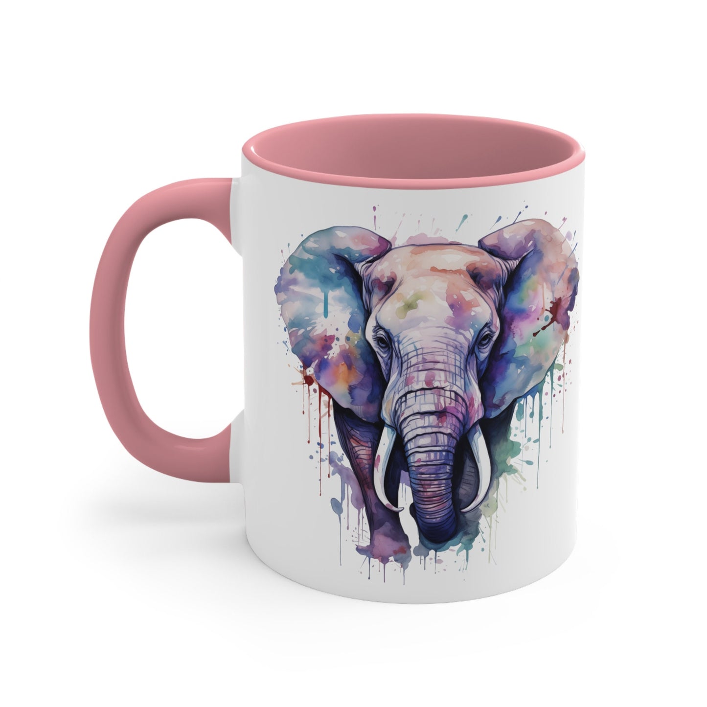 11oz Ceramic Watercolor Elephant Mug Home Decor Essential Hand-Painted Unique Design