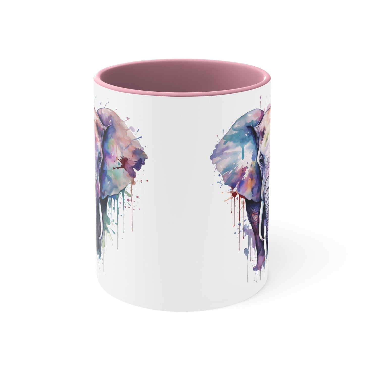11oz Ceramic Watercolor Elephant Mug Home Decor Essential Hand-Painted Unique Design