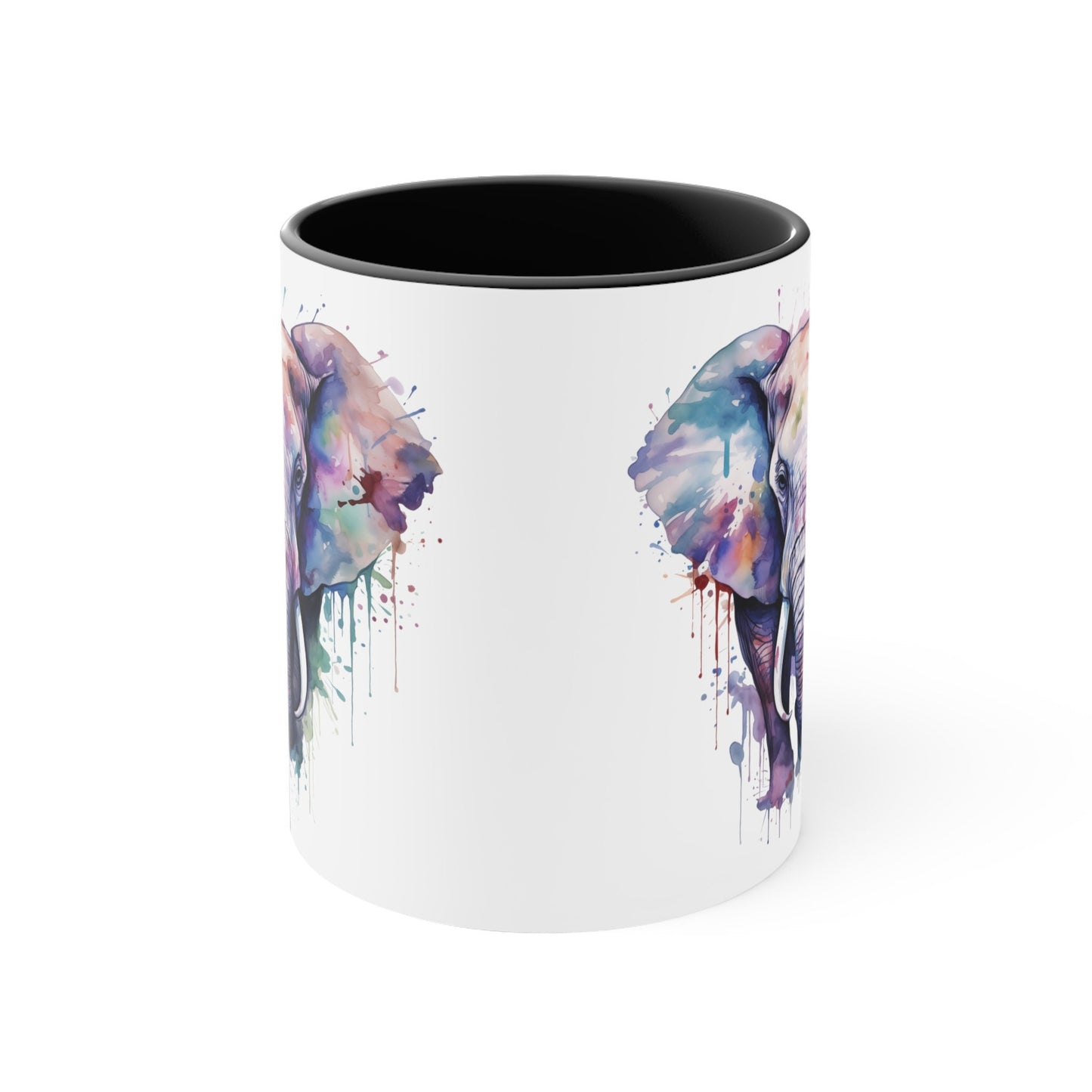 11oz Ceramic Watercolor Elephant Mug Home Decor Essential Hand-Painted Unique Design