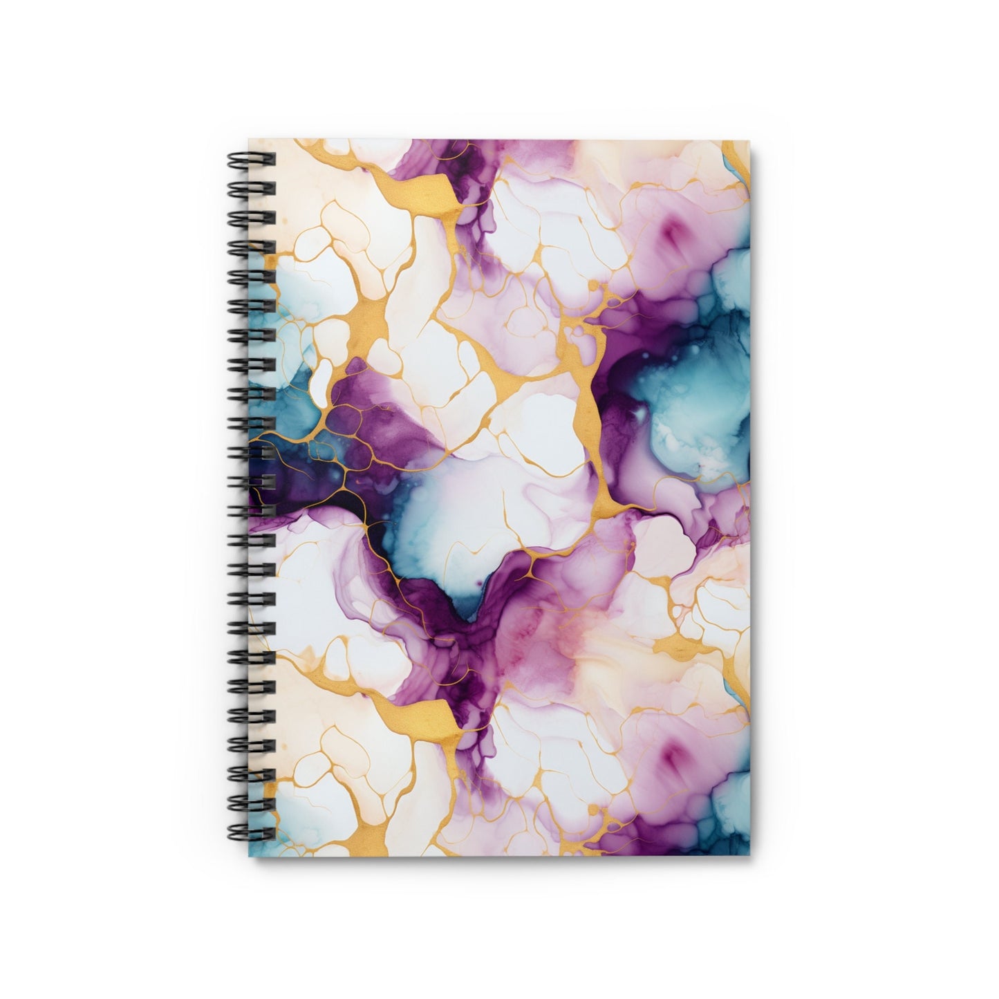 Alcohol Ink Spiral Notebook - Ruled - Artistic Inspiration