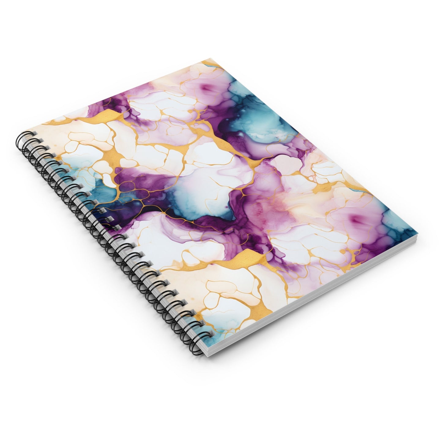 Alcohol Ink Spiral Notebook - Ruled - Artistic Inspiration