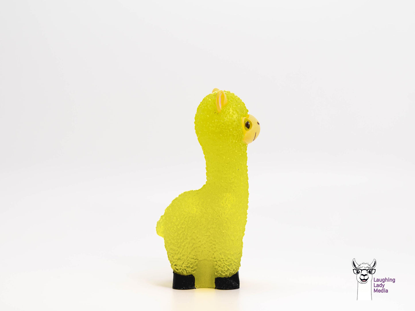 Unique Yellow Resin Llama Handmade and Cute Alpaca Gift