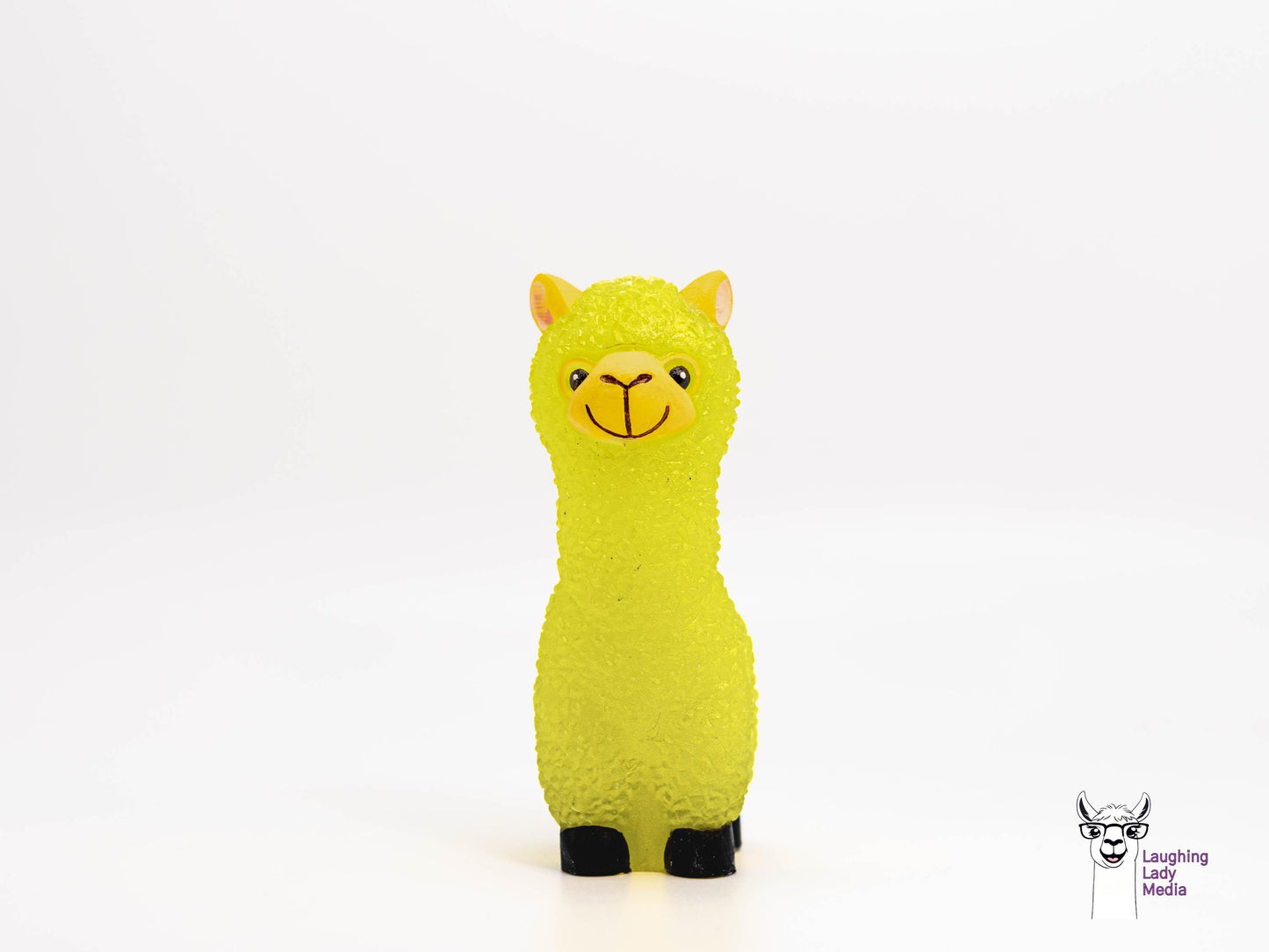 Unique Yellow Resin Llama Handmade and Cute Alpaca Gift