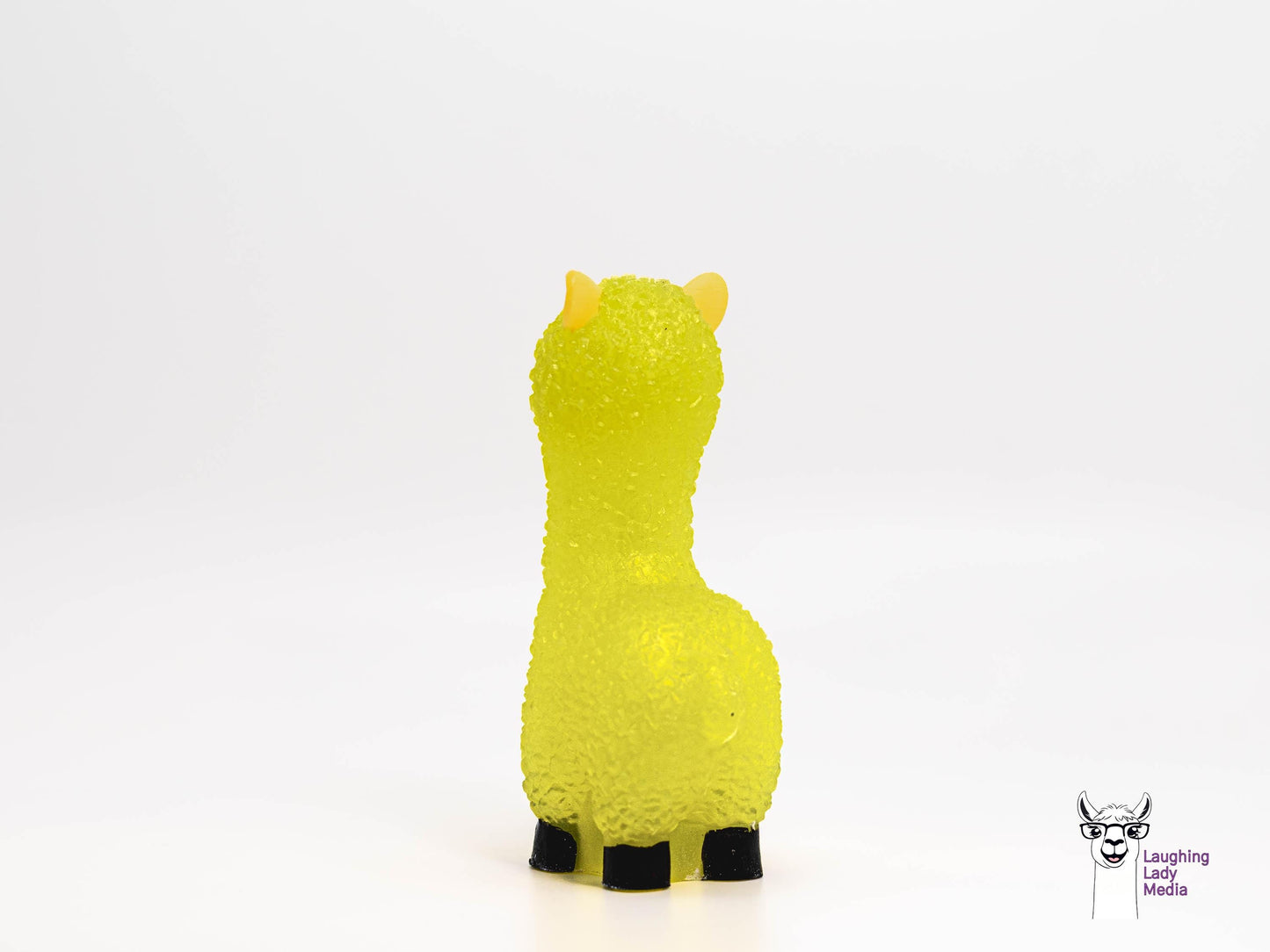 Unique Yellow Resin Llama Handmade and Cute Alpaca Gift