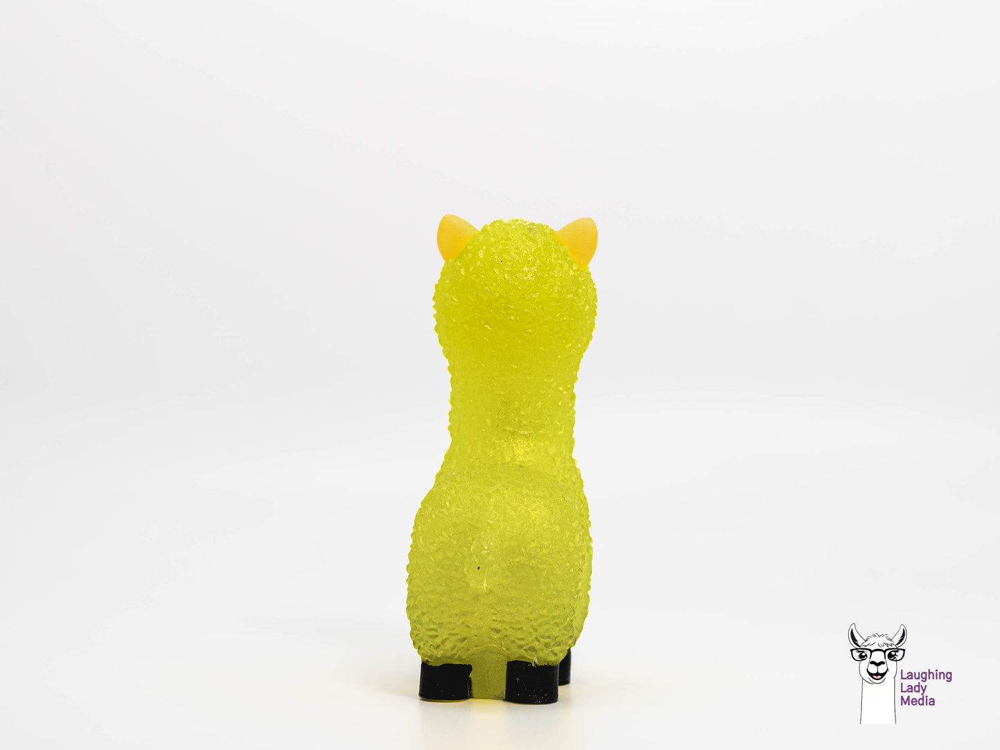Unique Yellow Resin Llama Handmade and Cute Alpaca Gift