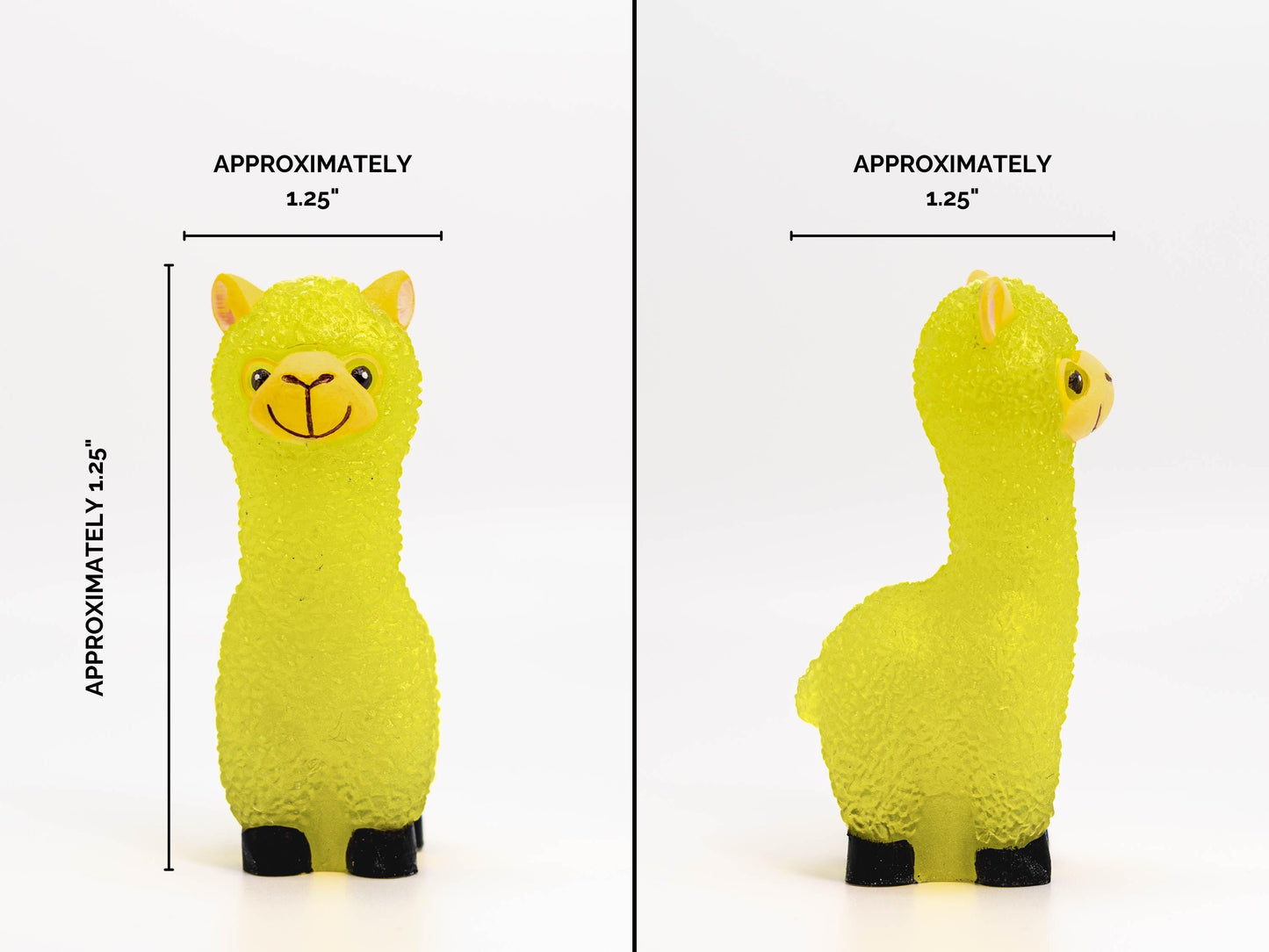 Unique Yellow Resin Llama Handmade and Cute Alpaca Gift
