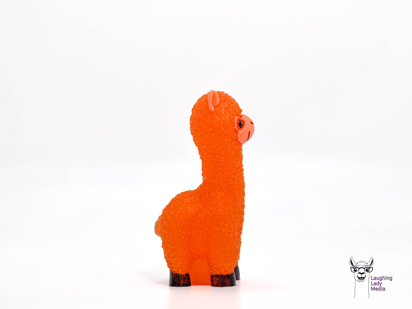 Adorable Orange Alpaca Handmade Resin Llama Home Décor