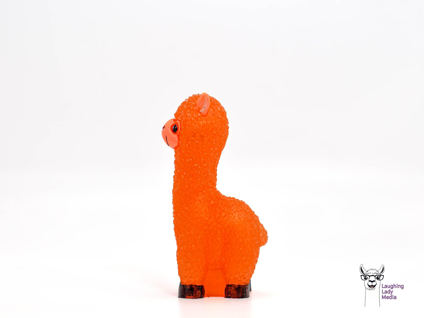 Adorable Orange Alpaca Handmade Resin Llama Home Décor