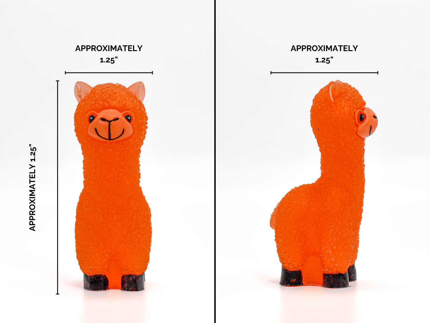 Unique Orange Llama Figurine Hand-Painted Resin Alpaca Gift