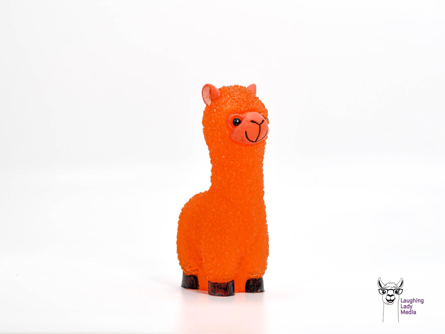 Handmade Resin Alpaca Cute Orange Llama Home Accent