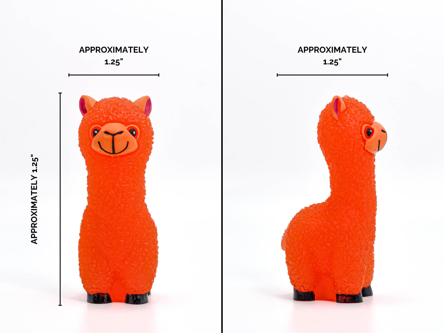 Orange Resin Alpaca Figurine Adorable and Colorful Llama Gift