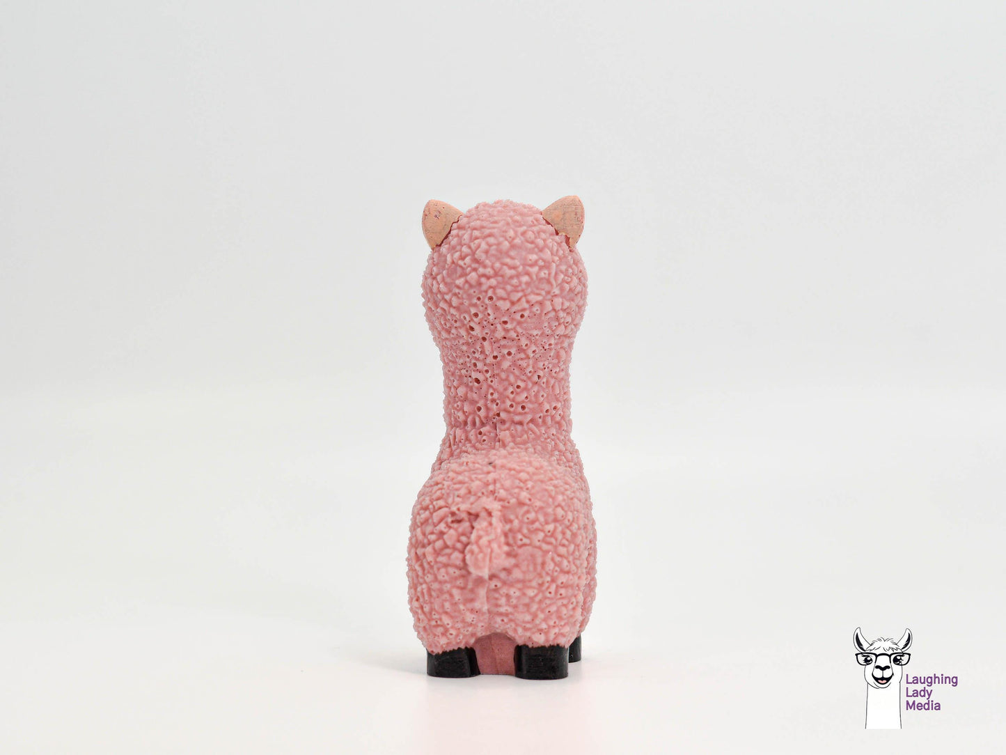 Adorable Pink Alpaca Handmade Resin Llama for Home Décor