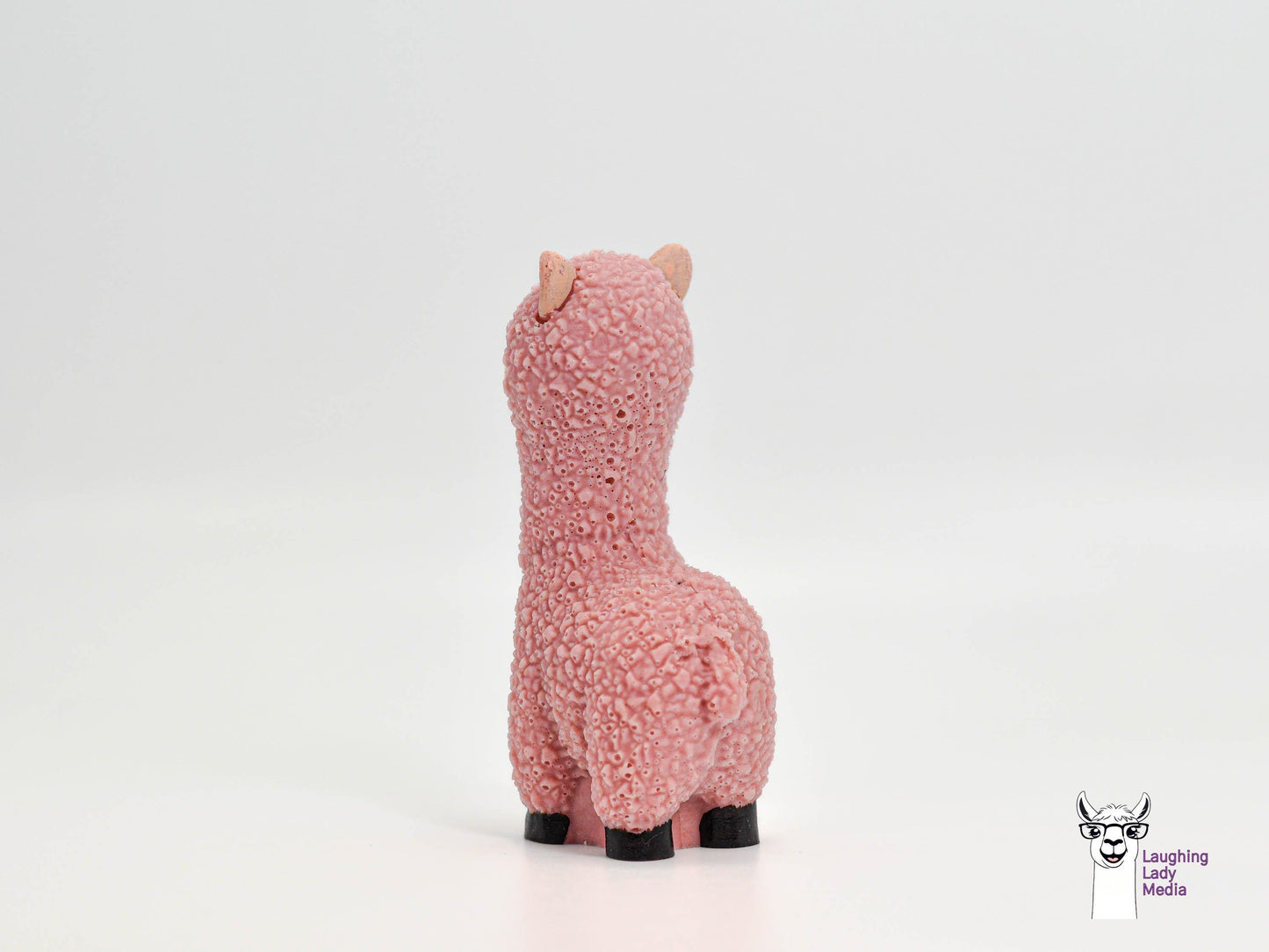 Adorable Pink Alpaca Handmade Resin Llama for Home Décor