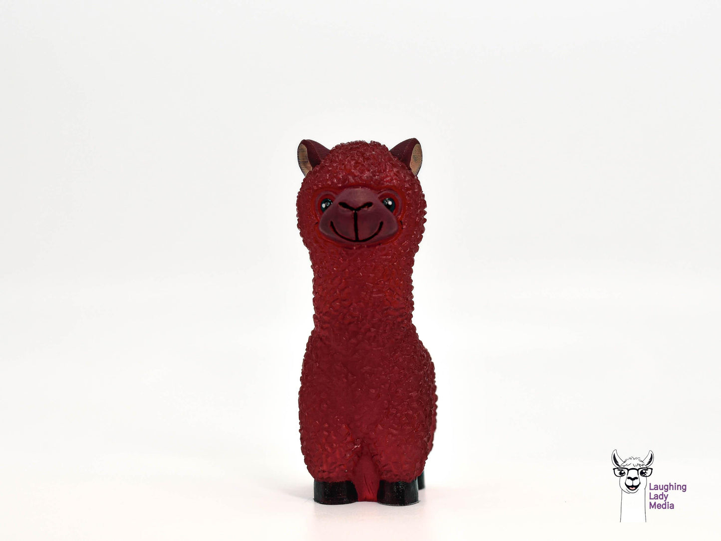 Rust Red Resin Llama Cute Handmade Alpaca Figurine Gift