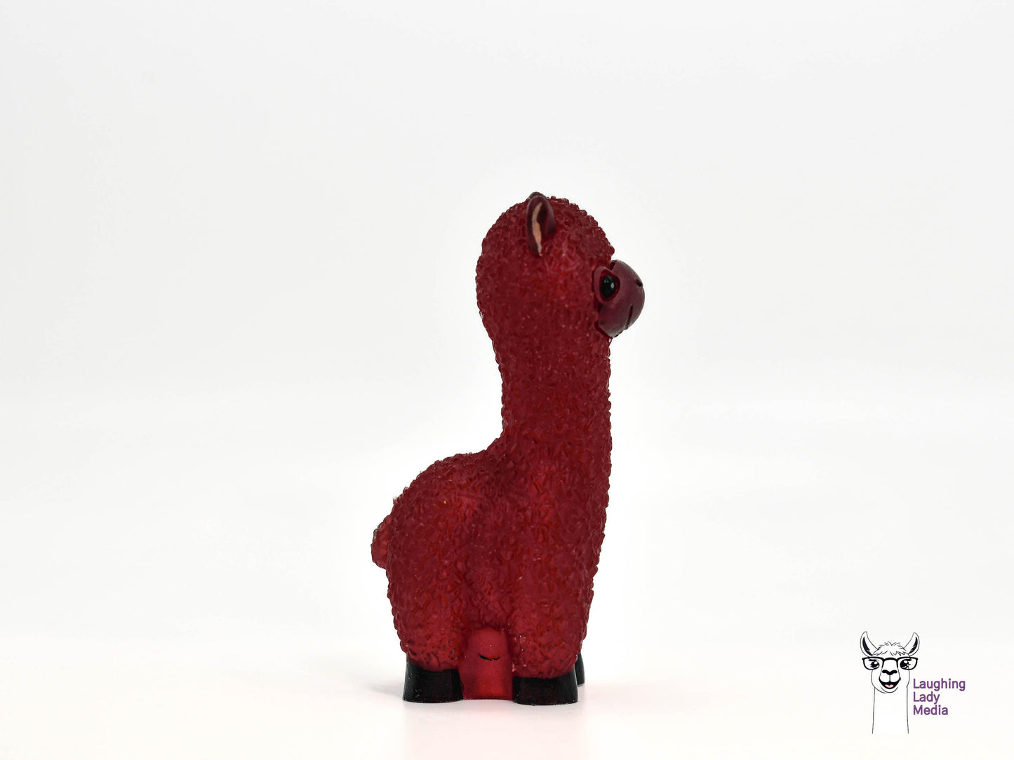 Rust Red Resin Llama Cute Handmade Alpaca Figurine Gift