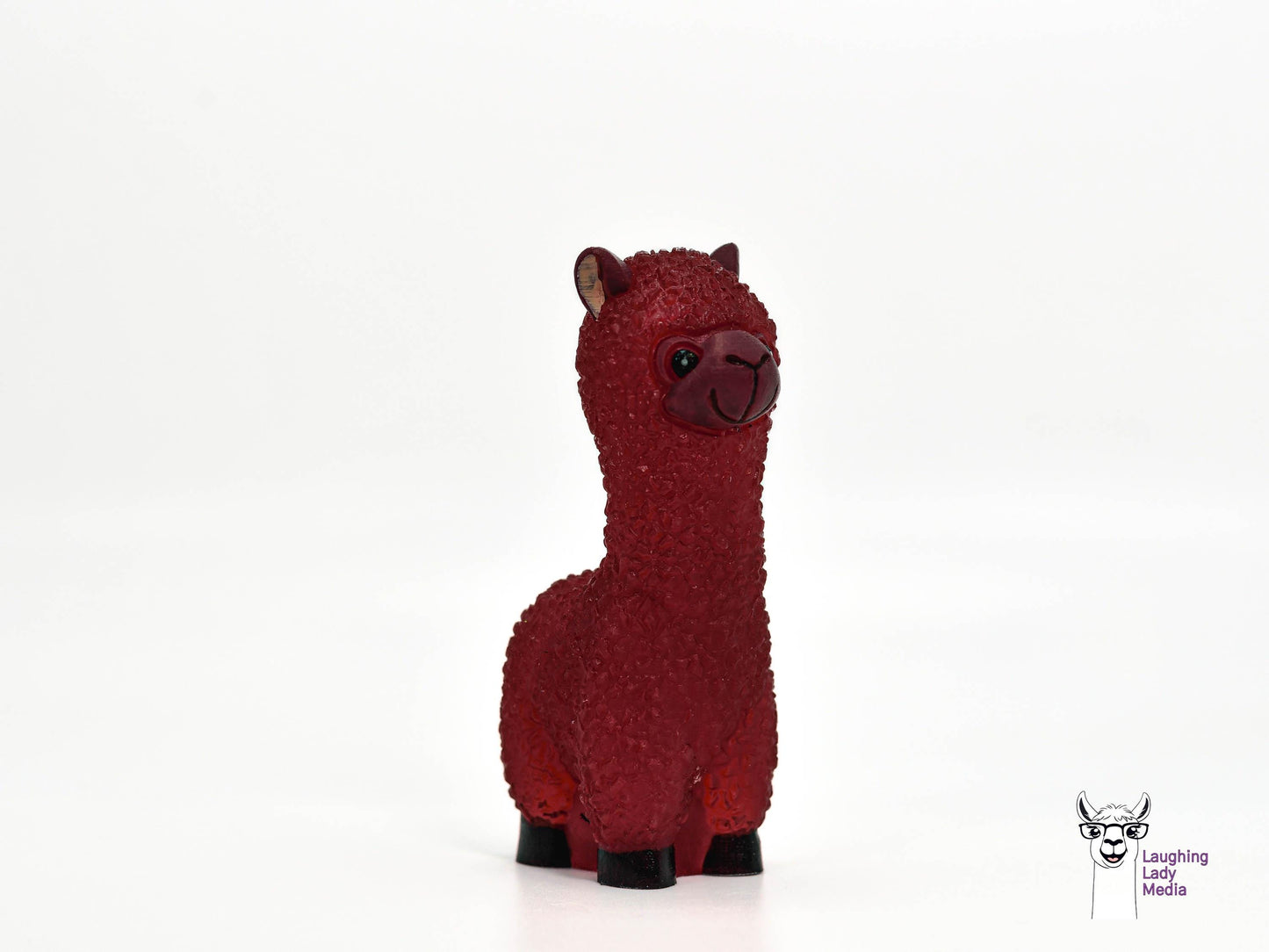 Rust Red Resin Llama Cute Handmade Alpaca Figurine Gift