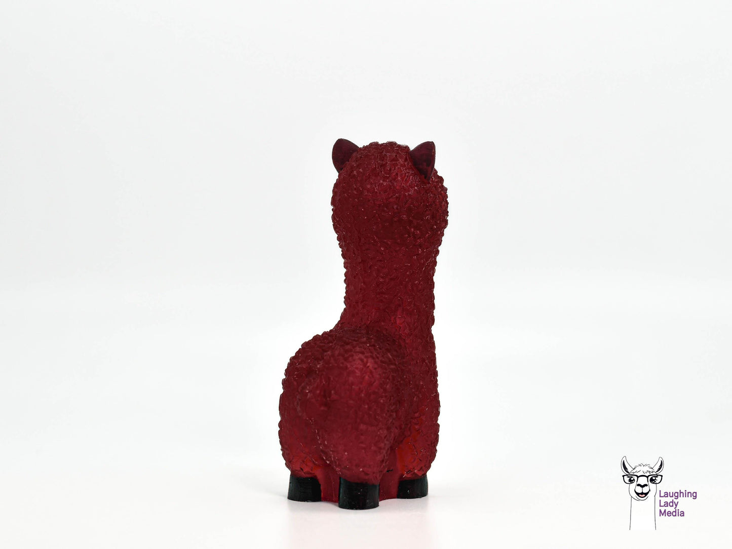 Rust Red Resin Llama Cute Handmade Alpaca Figurine Gift