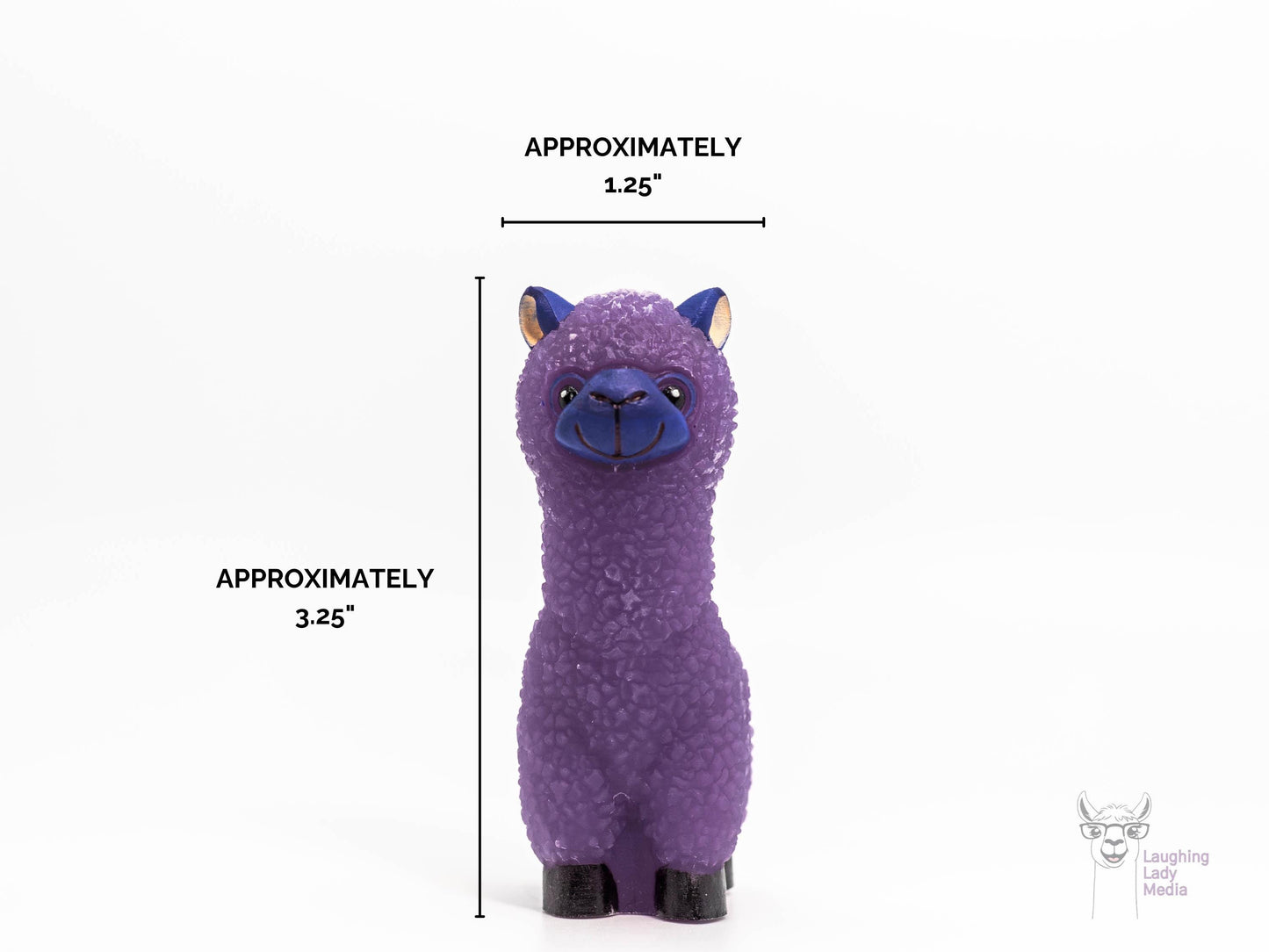 Purple Resin Llama Figurine Handmade, Adorable, and Unique Gift