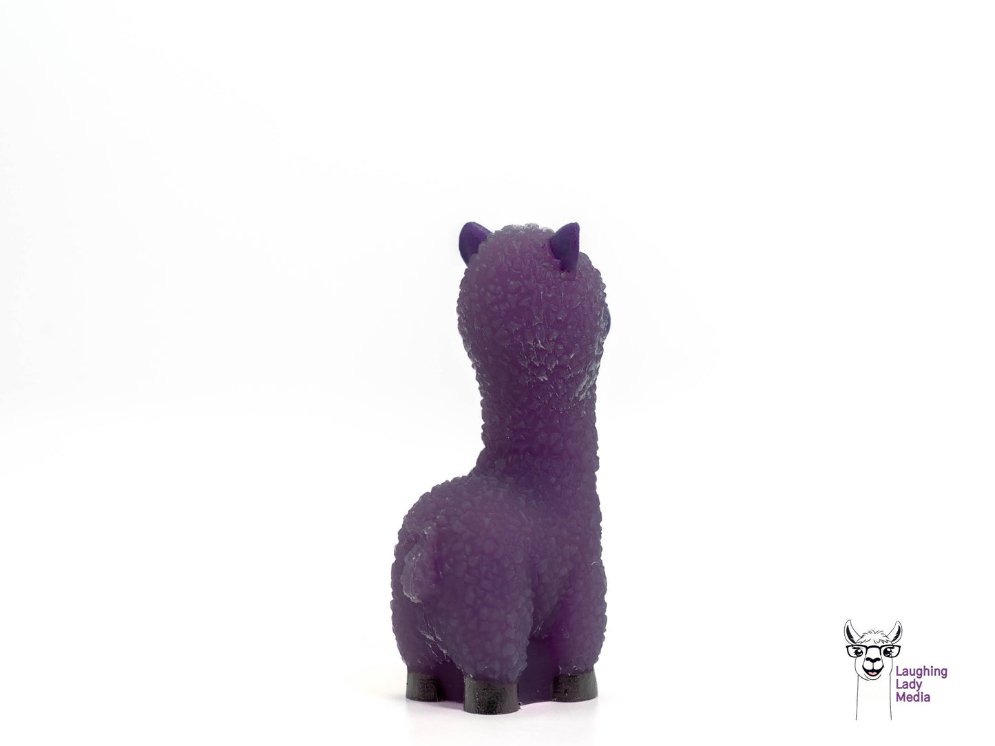 One-of-a-Kind Purple Resin Llama Adorable Hand-Painted Alpaca Figurine