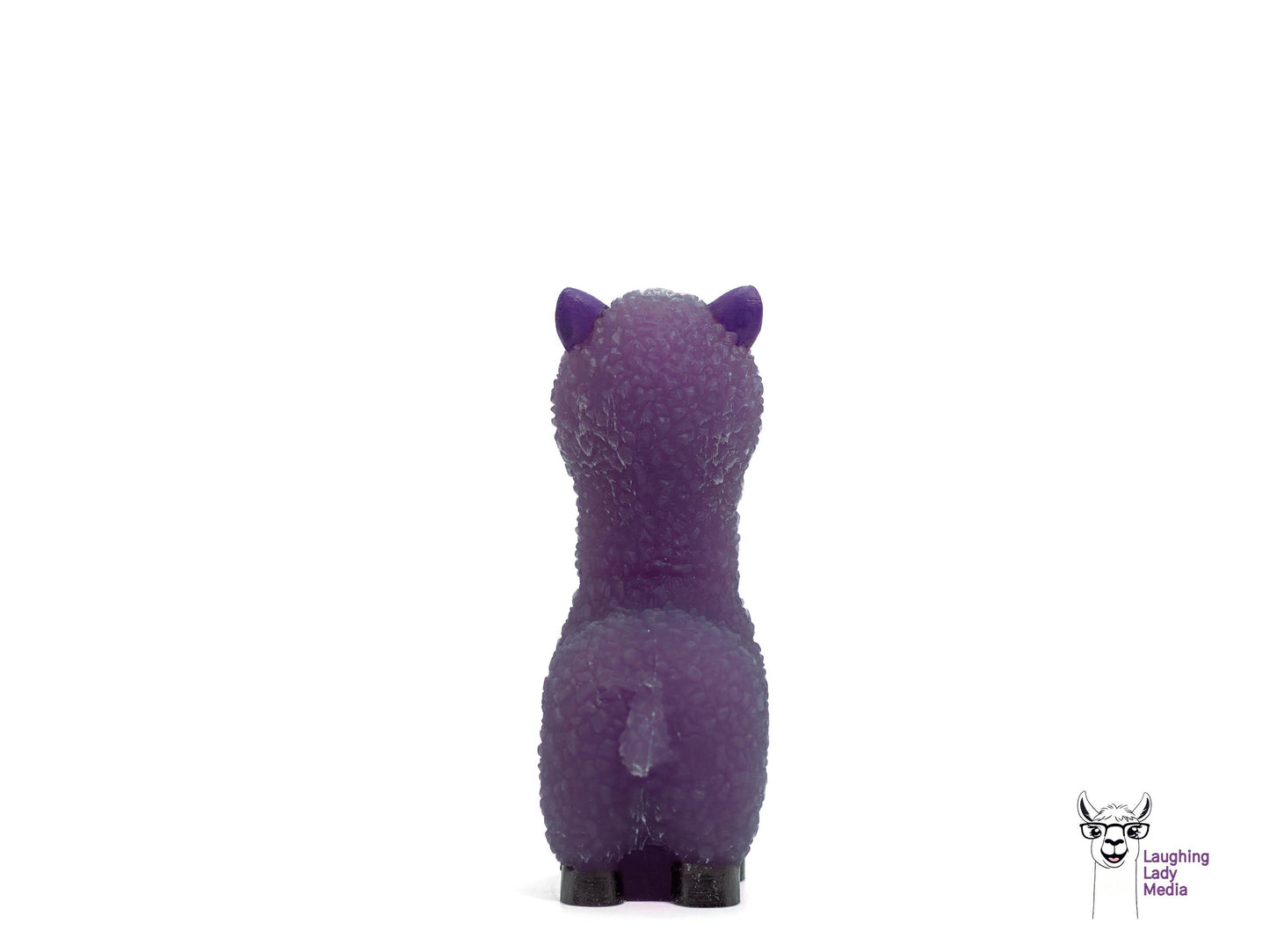 One-of-a-Kind Purple Resin Llama Adorable Hand-Painted Alpaca Figurine