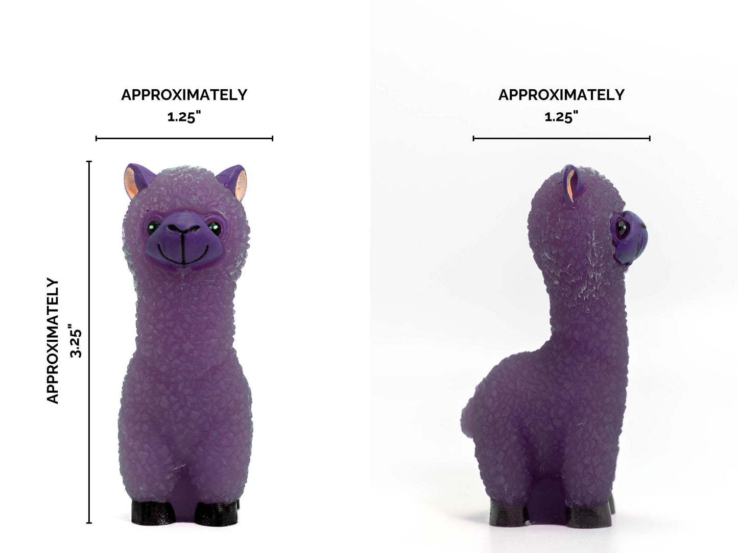 One-of-a-Kind Purple Resin Llama Adorable Hand-Painted Alpaca Figurine