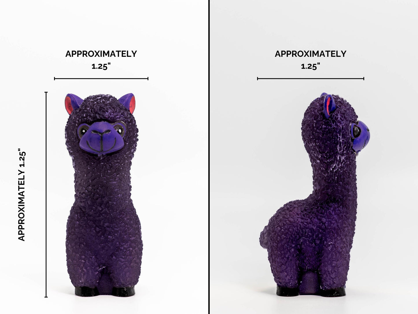Cute Purple Resin Alpaca Handmade Colorful Llama Home Décor Accent