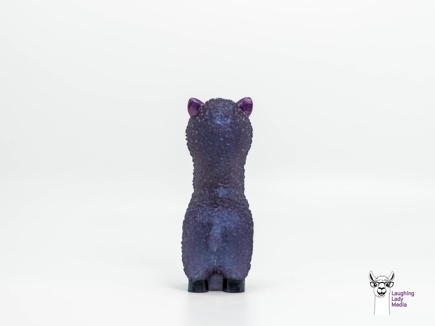 Cute Purple Resin Alpaca Handmade Colorful Llama Home Décor Accent
