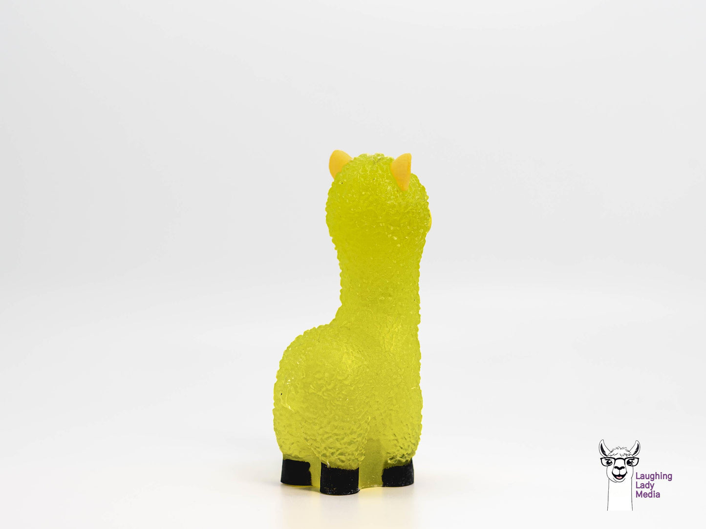 Unique Yellow Resin Llama Handmade and Cute Alpaca Gift