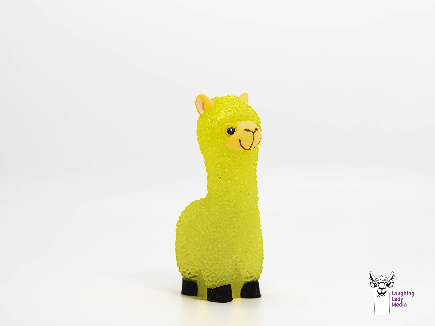 Unique Yellow Resin Llama Handmade and Cute Alpaca Gift