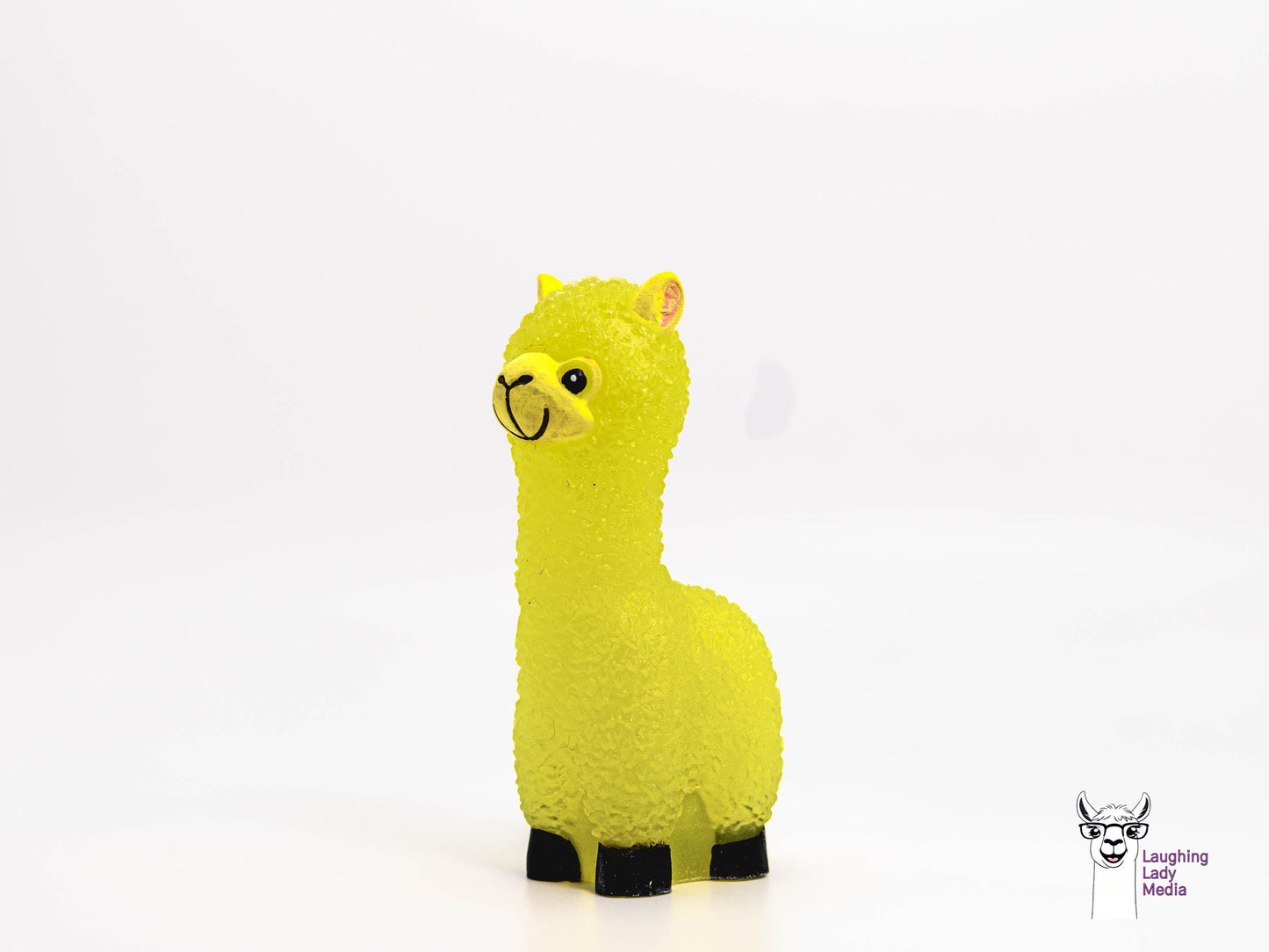 Unique Yellow Resin Llama Handmade and Cute Alpaca Gift