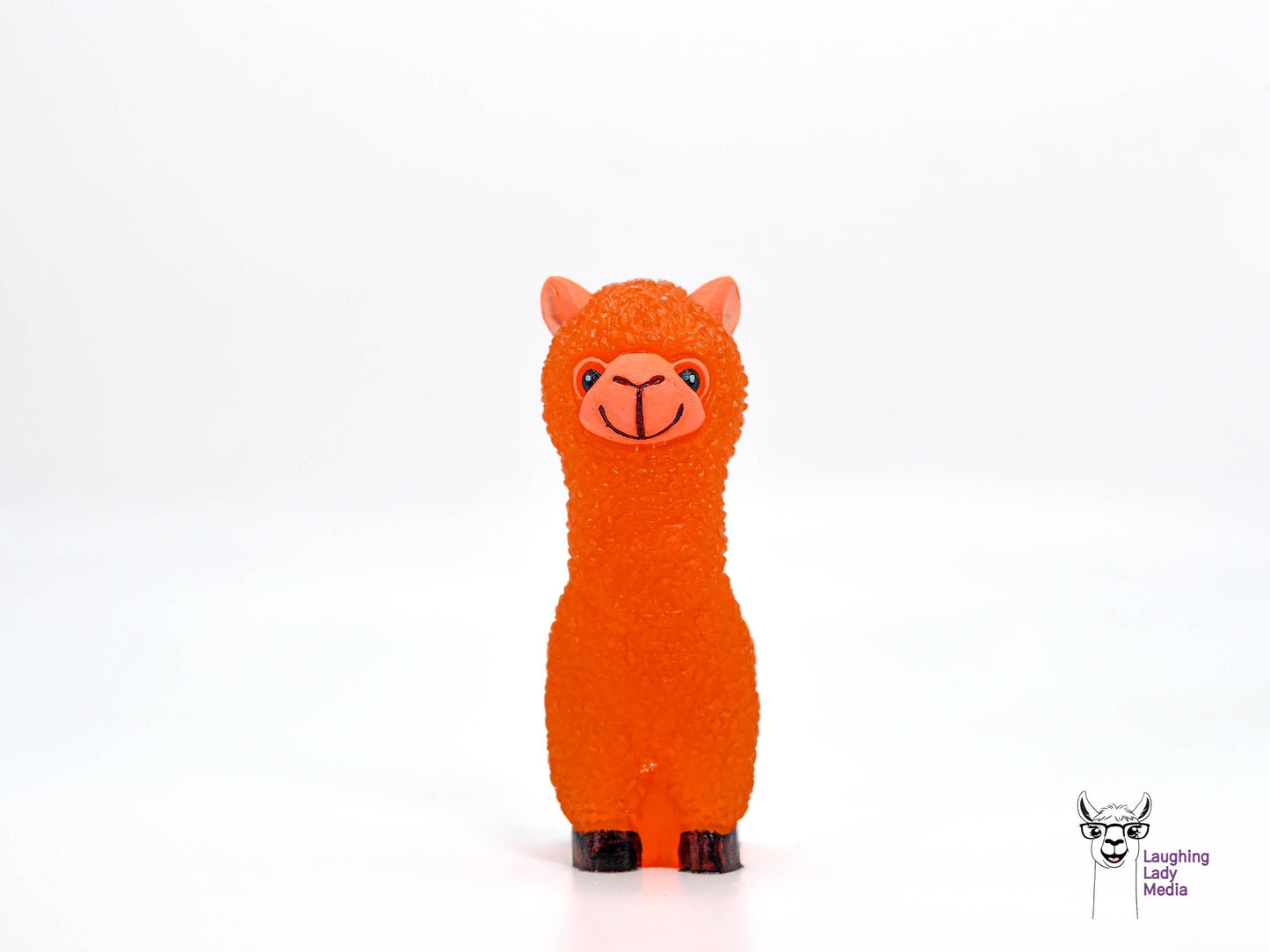 Adorable Orange Alpaca Handmade Resin Llama Home Décor