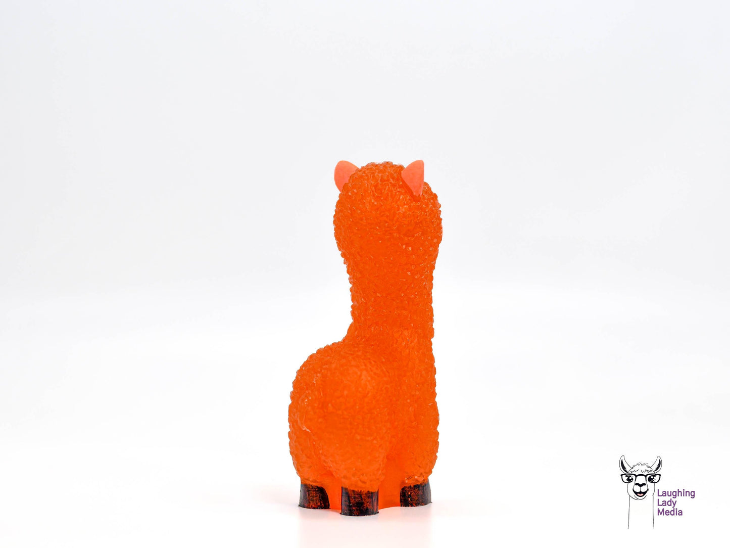 Adorable Orange Alpaca Handmade Resin Llama Home Décor