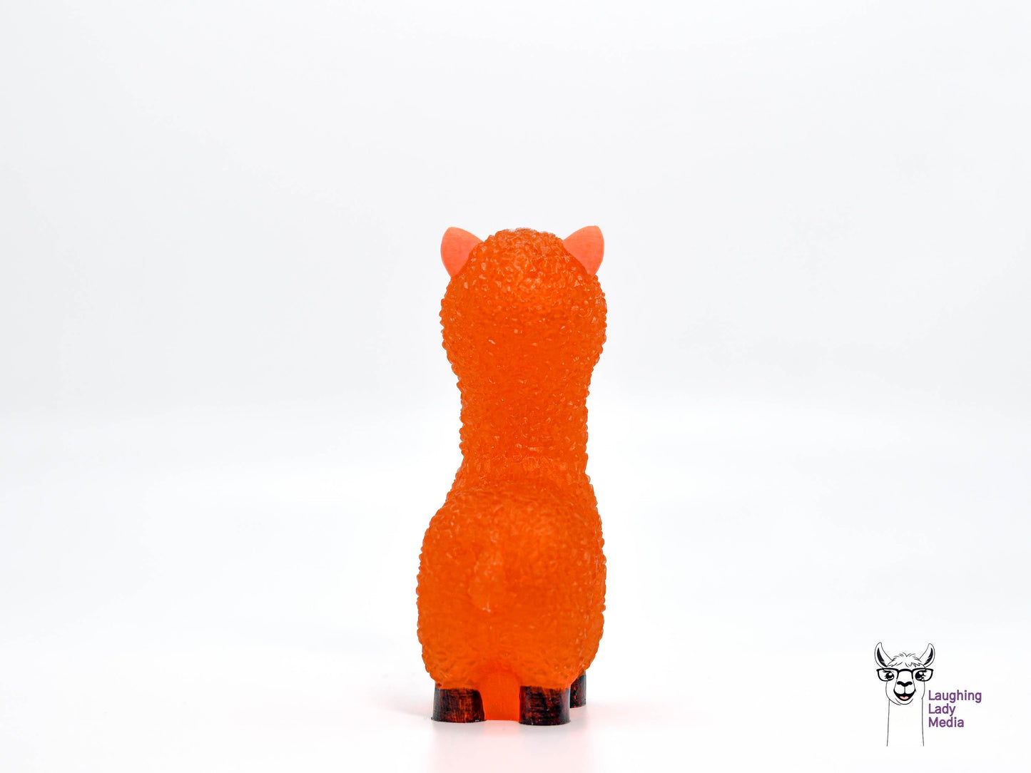 Adorable Orange Alpaca Handmade Resin Llama Home Décor