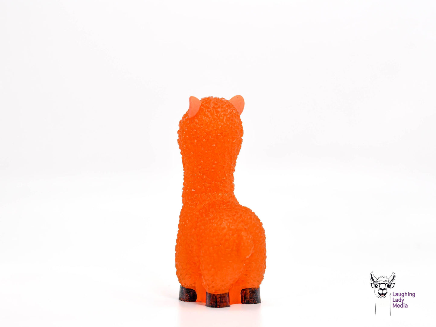 Adorable Orange Alpaca Handmade Resin Llama Home Décor