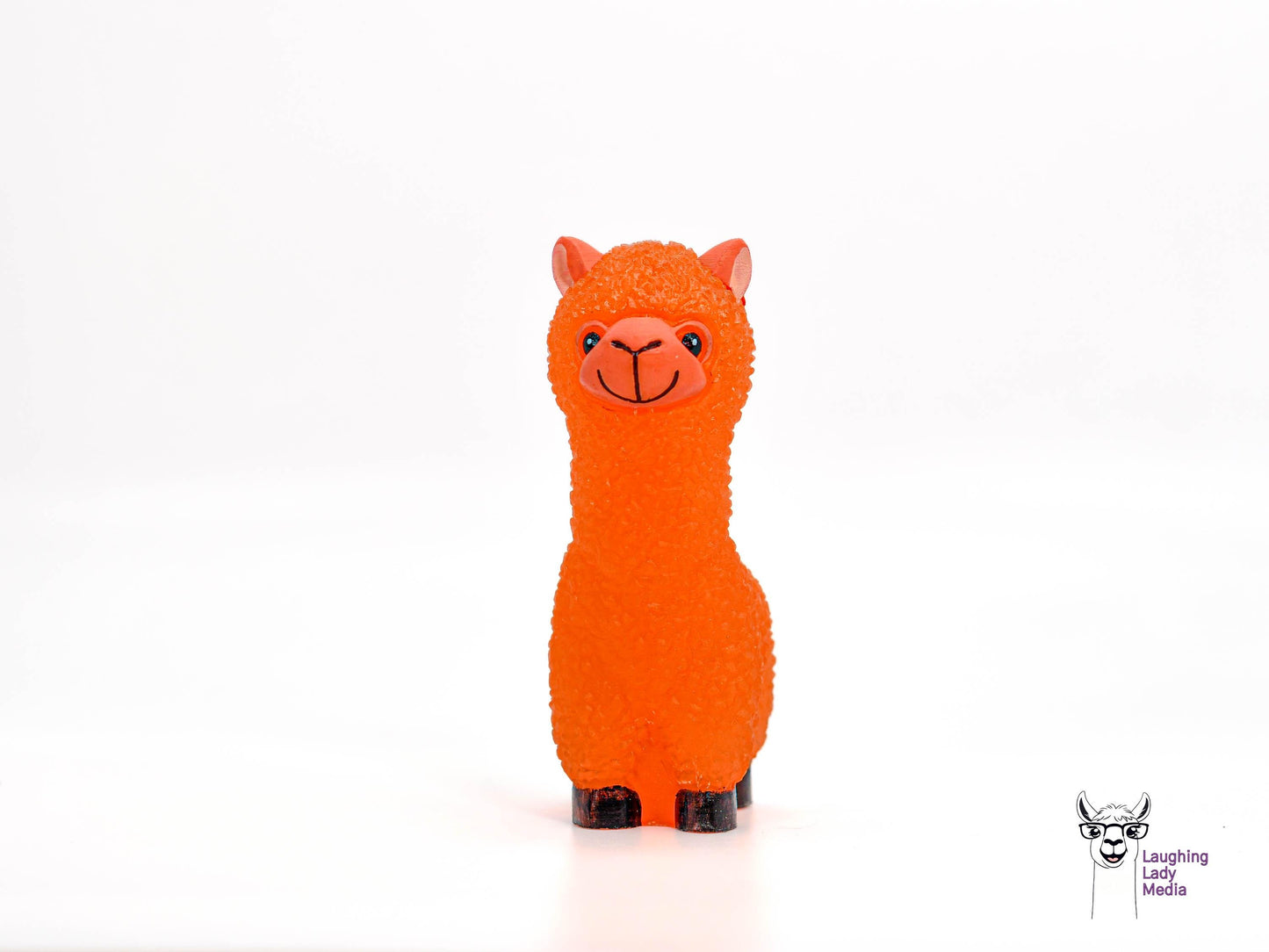 Handmade Resin Alpaca Cute Orange Llama Home Accent