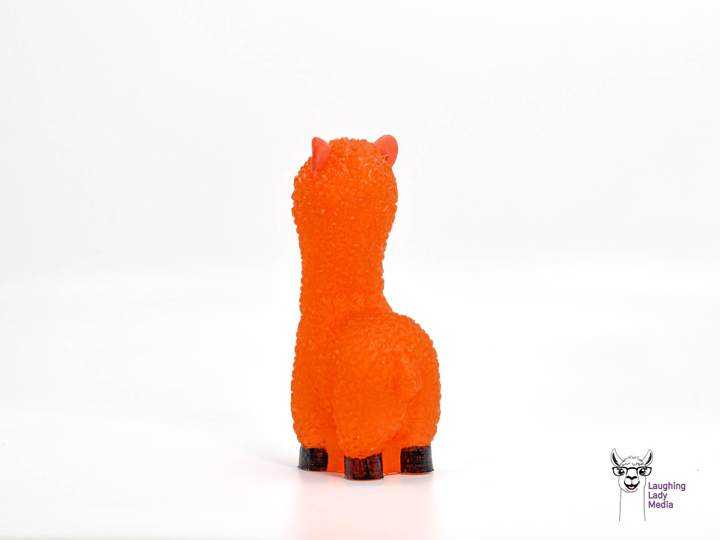 Handmade Resin Alpaca Cute Orange Llama Home Accent