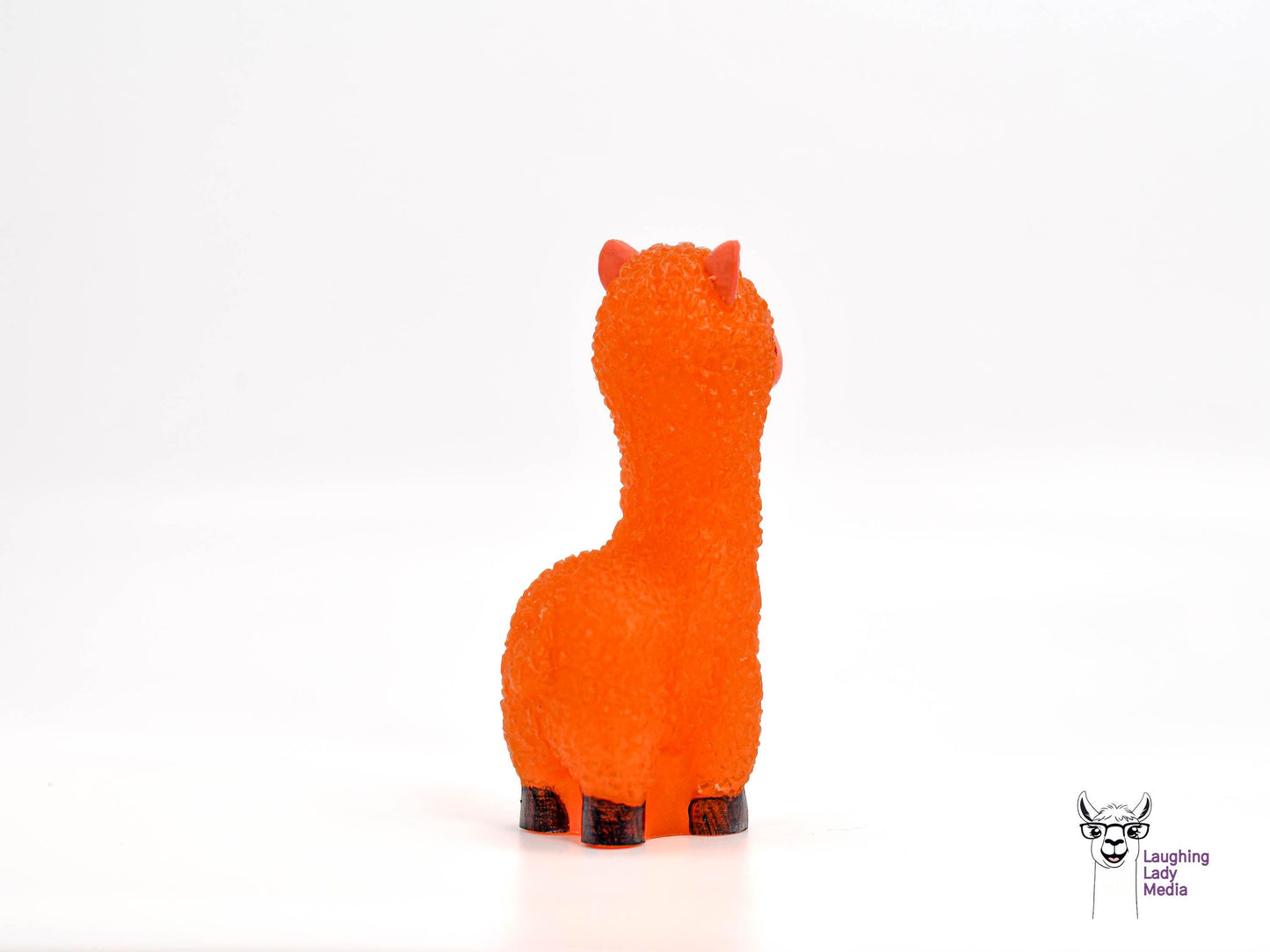 Handmade Resin Alpaca Cute Orange Llama Home Accent