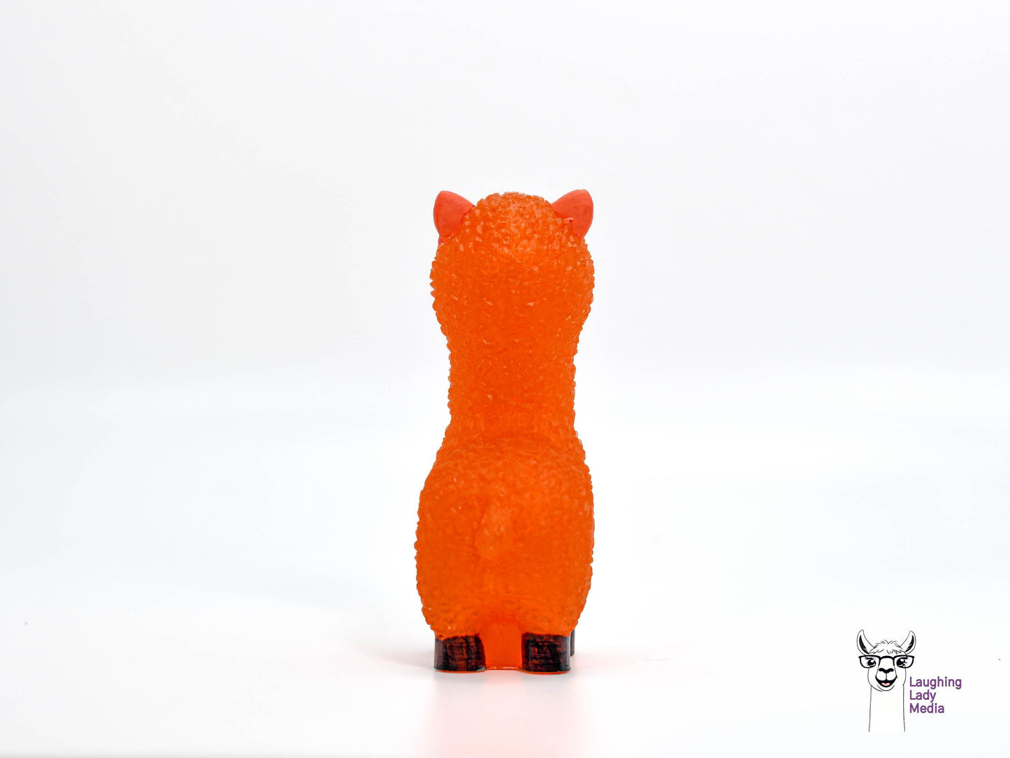 Handmade Resin Alpaca Cute Orange Llama Home Accent