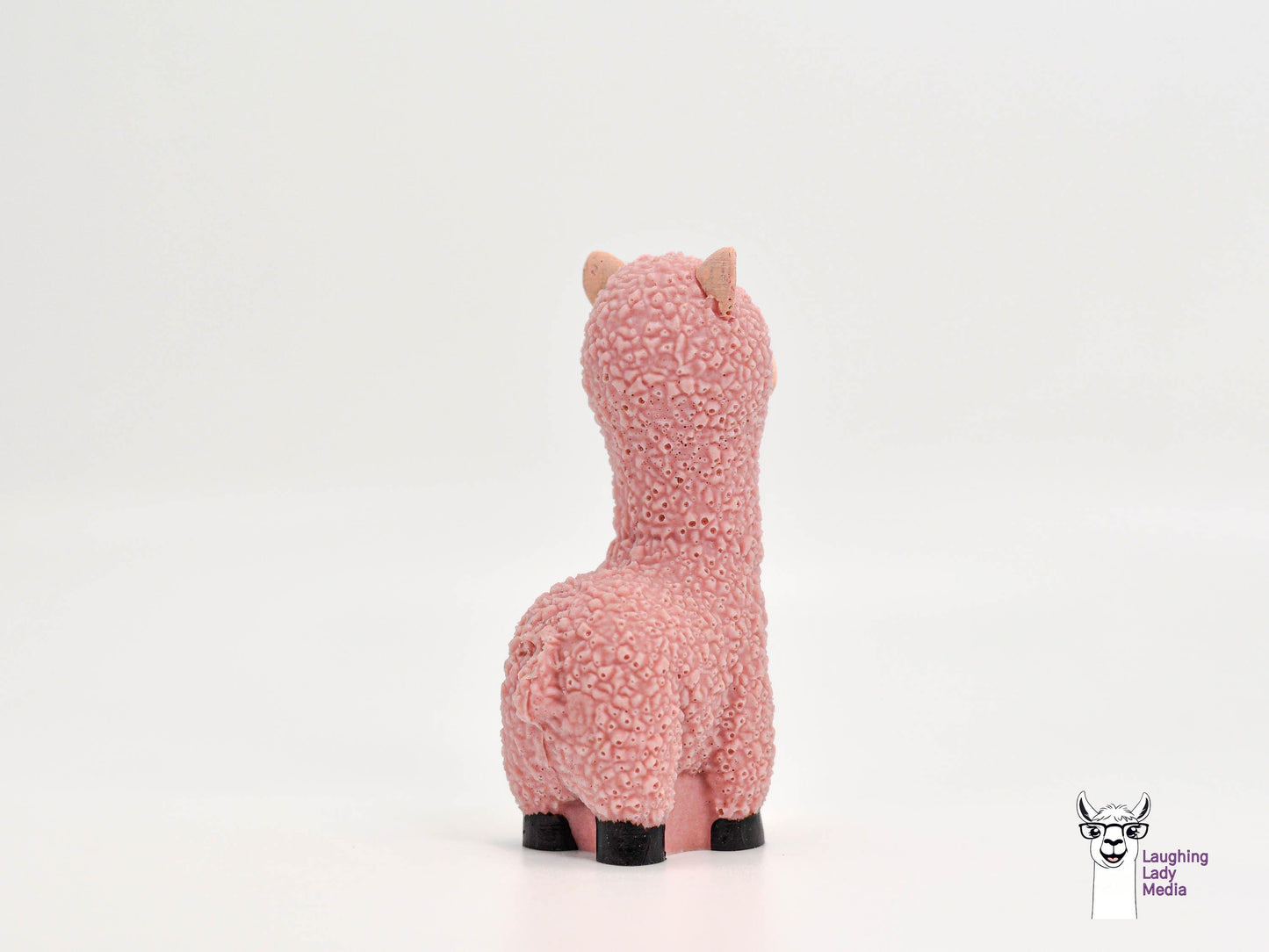 Adorable Pink Alpaca Handmade Resin Llama for Home Décor