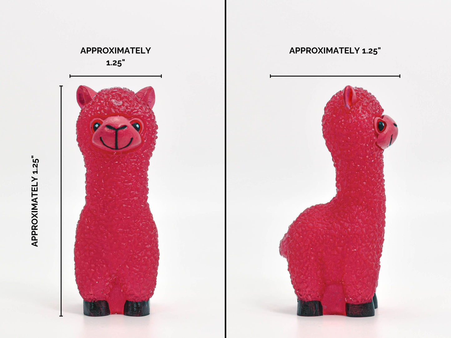 Unique Pink Llama Figurine Hand-Painted Resin Alpaca Gift
