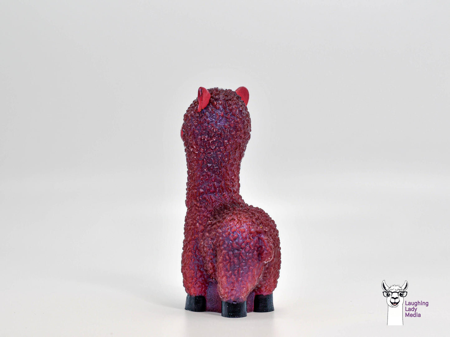 Beautiful Burgundy and Red Resin Alpaca Handmade and Unique Gift
