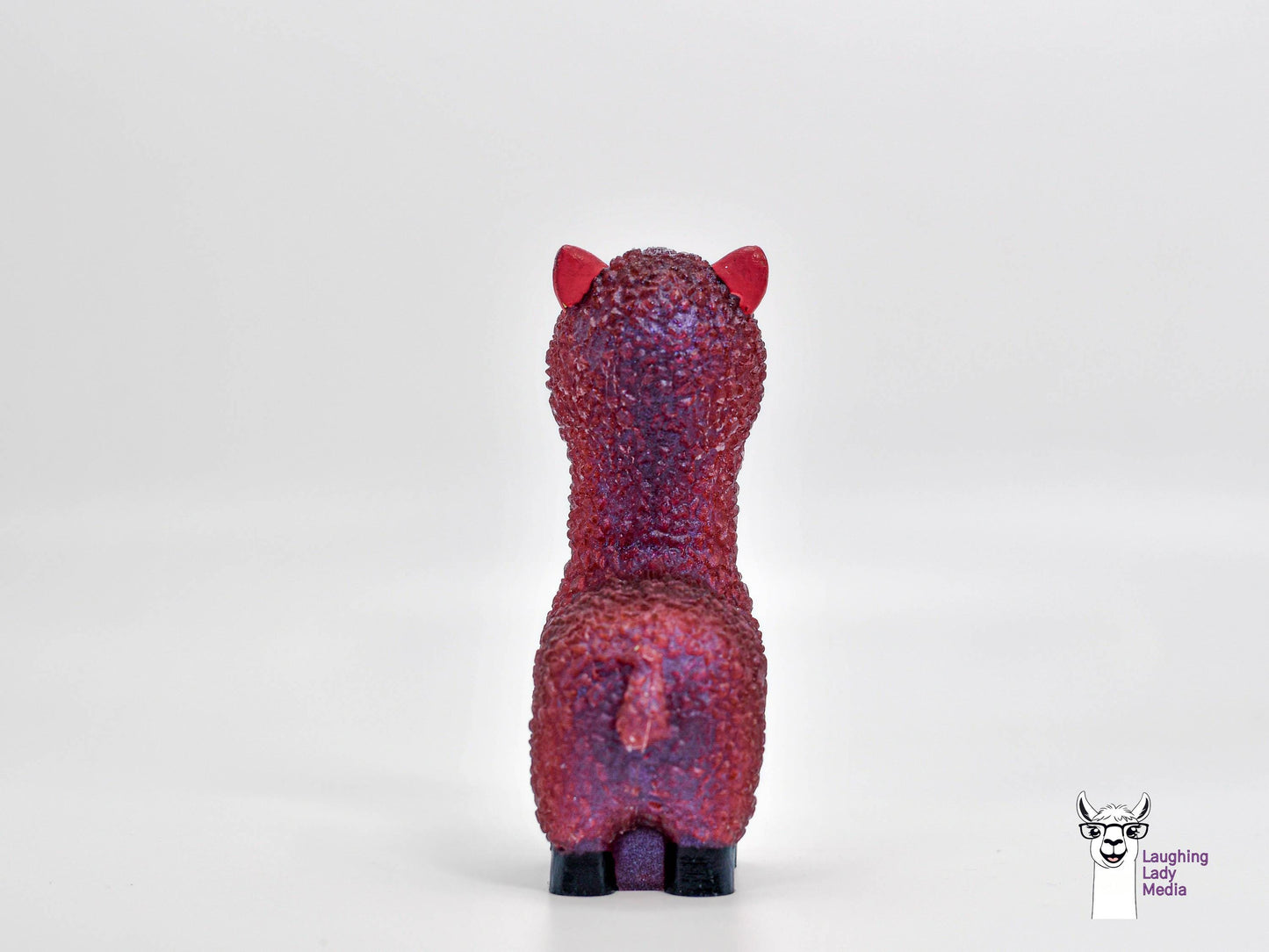 Beautiful Burgundy and Red Resin Alpaca Handmade and Unique Gift