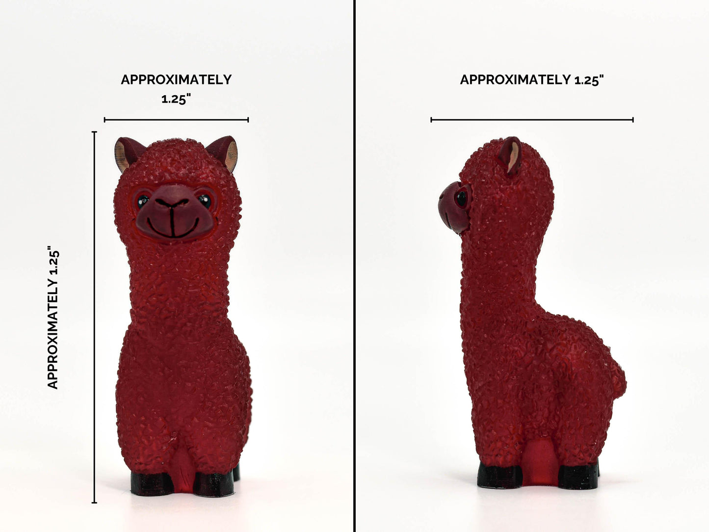 Rust Red Resin Llama Cute Handmade Alpaca Figurine Gift
