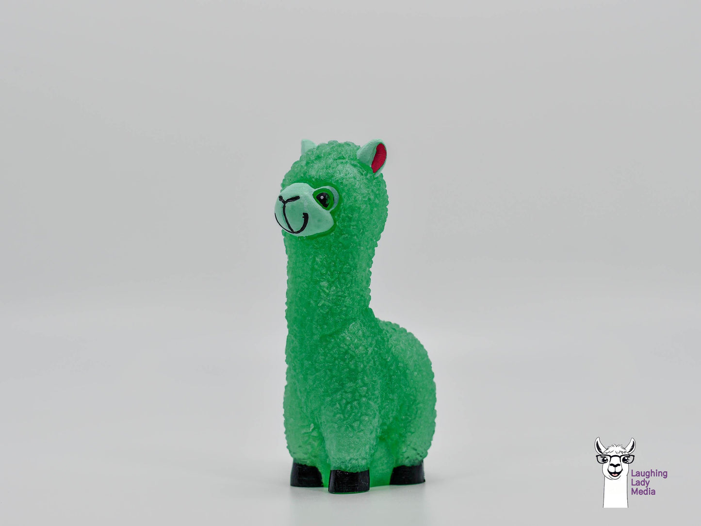 Adorable Hand-Painted Blue Green Alpaca Unique Epoxy Resin Llama Gift
