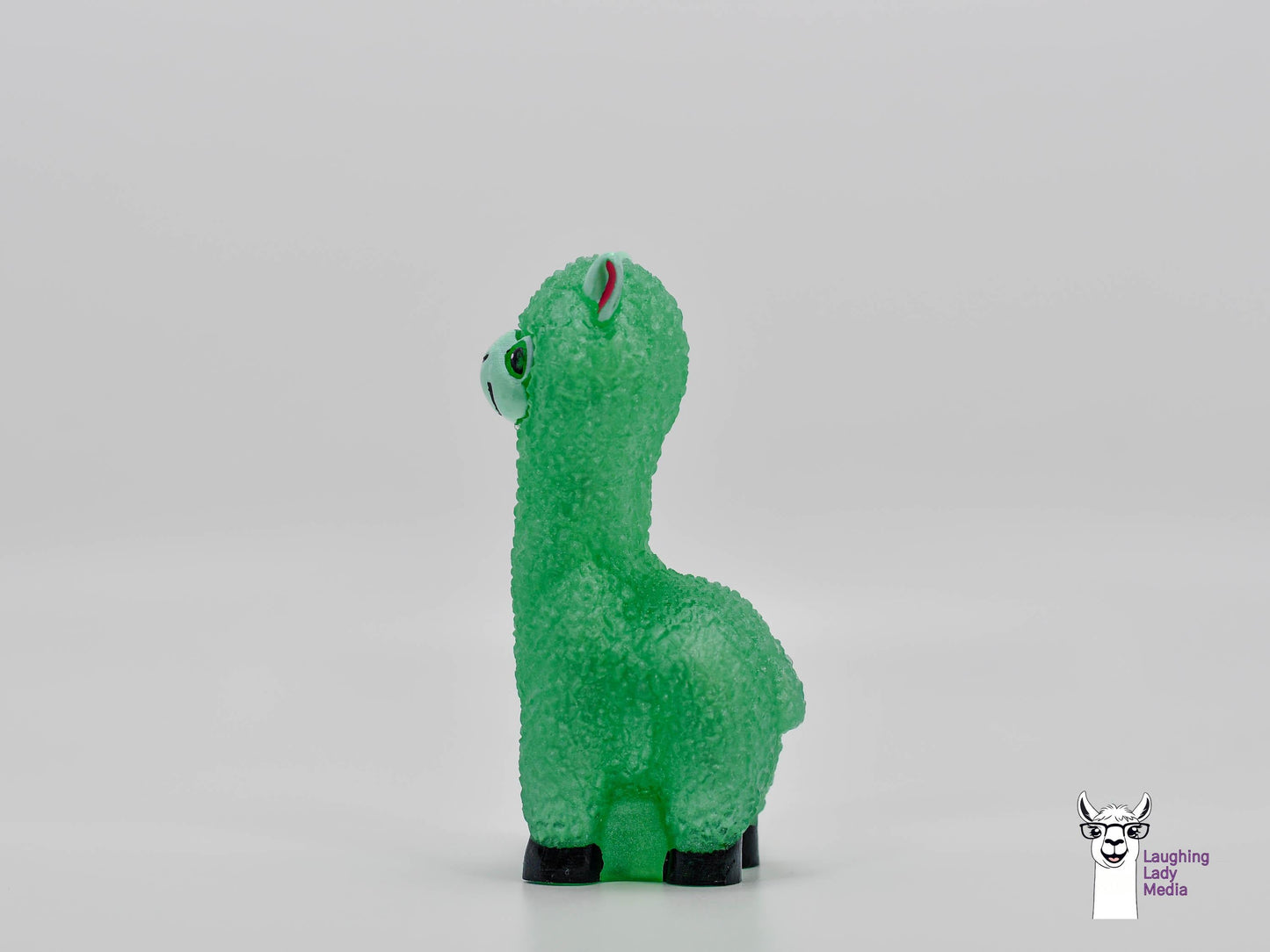 Adorable Hand-Painted Blue Green Alpaca Unique Epoxy Resin Llama Gift