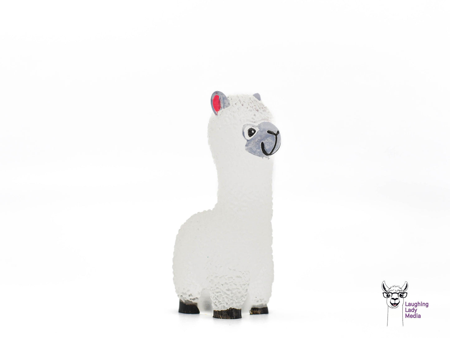 Clear Resin Llama Figurine Unique Handmade Alpaca Gift for Home Décor