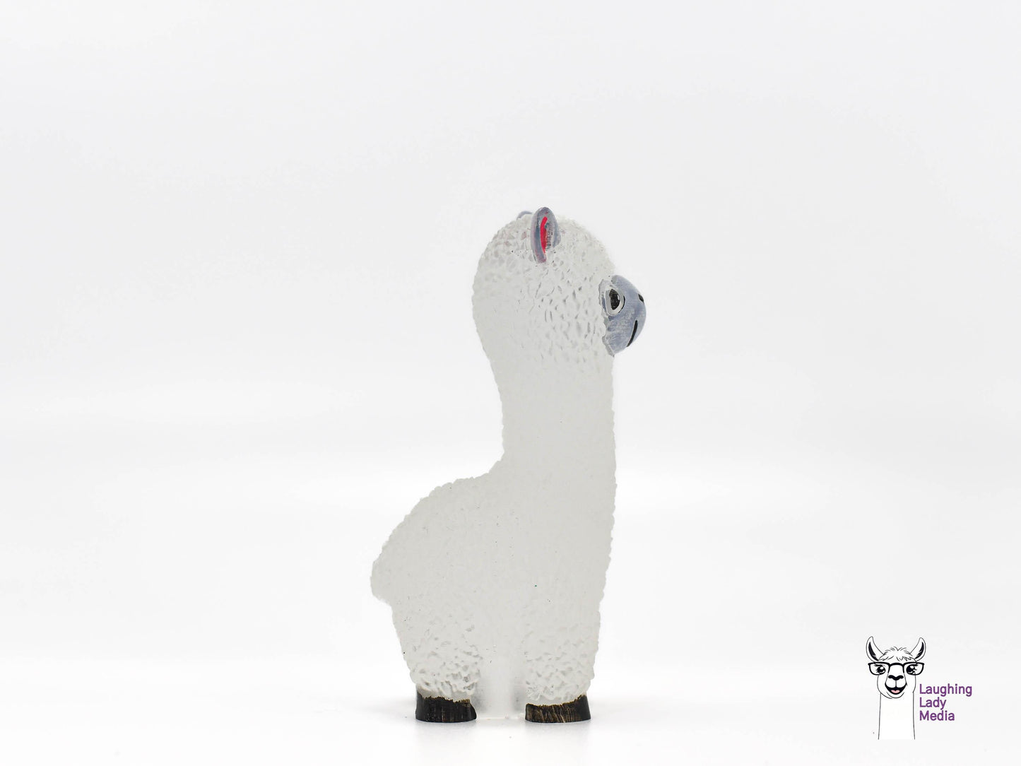 Clear Resin Llama Figurine Unique Handmade Alpaca Gift for Home Décor