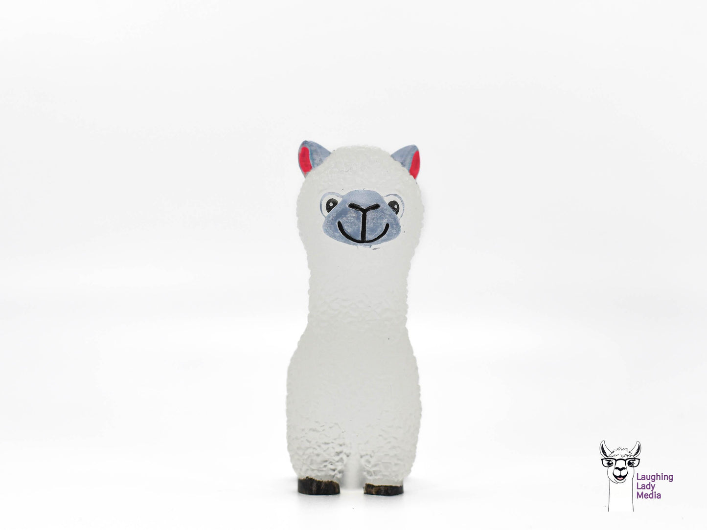 Clear Resin Llama Figurine Unique Handmade Alpaca Gift for Home Décor