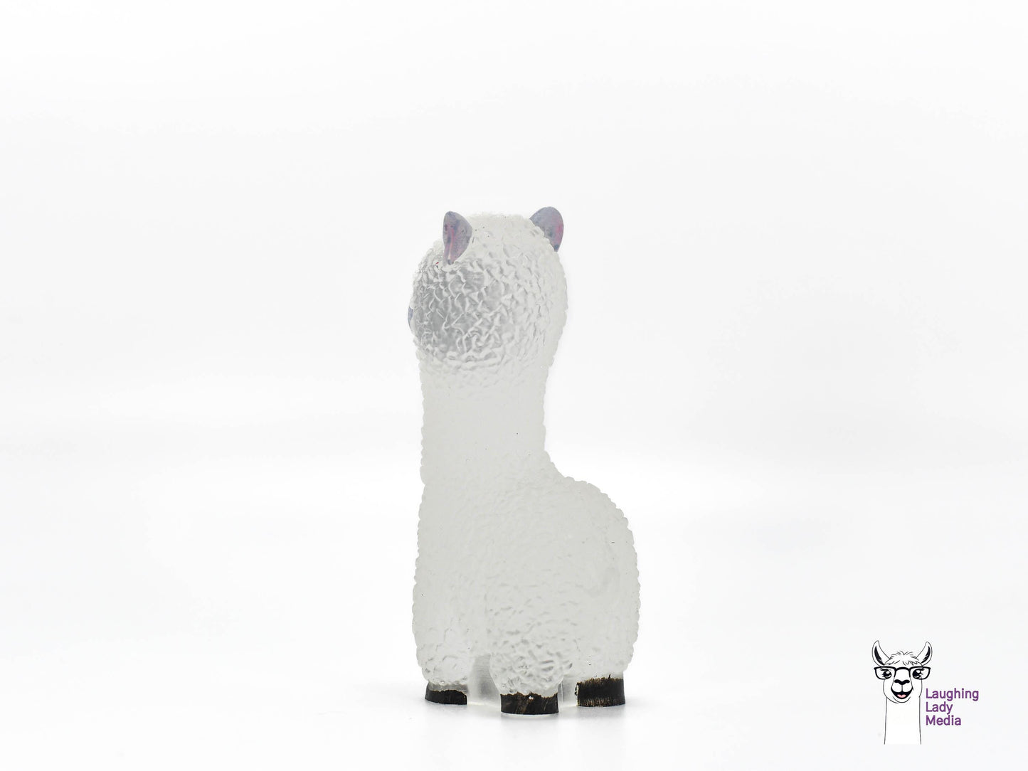 Clear Resin Llama Figurine Unique Handmade Alpaca Gift for Home Décor